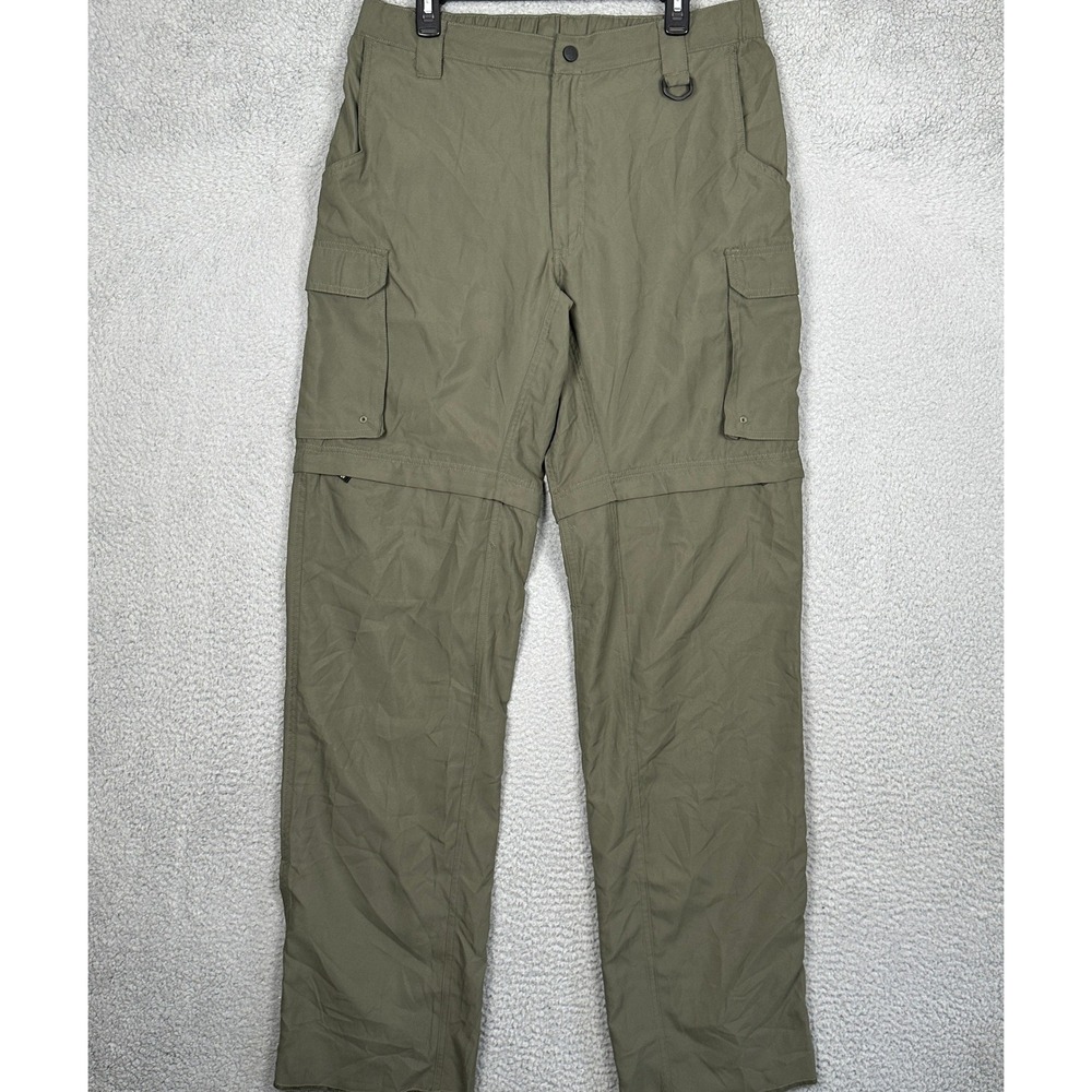 Boy Scouts of America Pants Men Medium Relaxed Fit Olive Green Cargo Convertible
